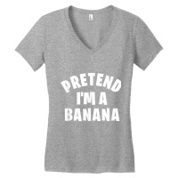 Pretend I'm A Banana  Funny Lazy Halloween Costume Women's V-neck T-shirt | Artistshot