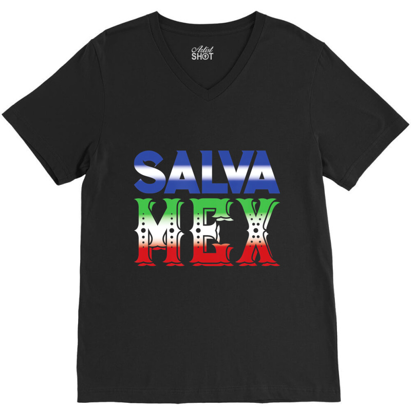 El Salvador And Mexico Colorful Heritage T Shirt V-Neck Tee by chomibe | Artistshot