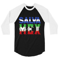 El Salvador And Mexico Colorful Heritage T Shirt 3/4 Sleeve Shirt | Artistshot