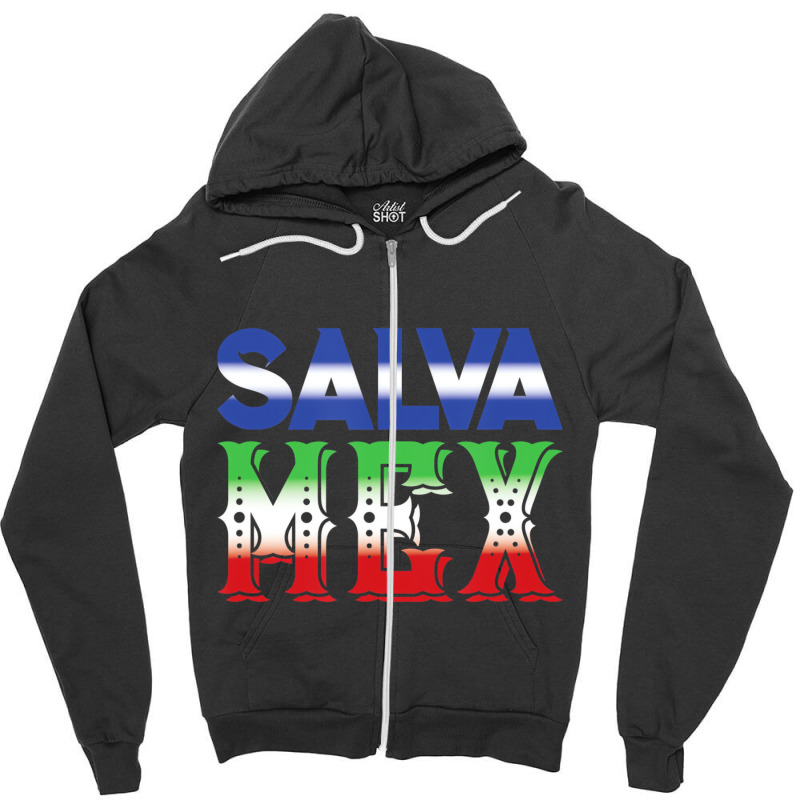 El Salvador And Mexico Colorful Heritage T Shirt Zipper Hoodie by chomibe | Artistshot