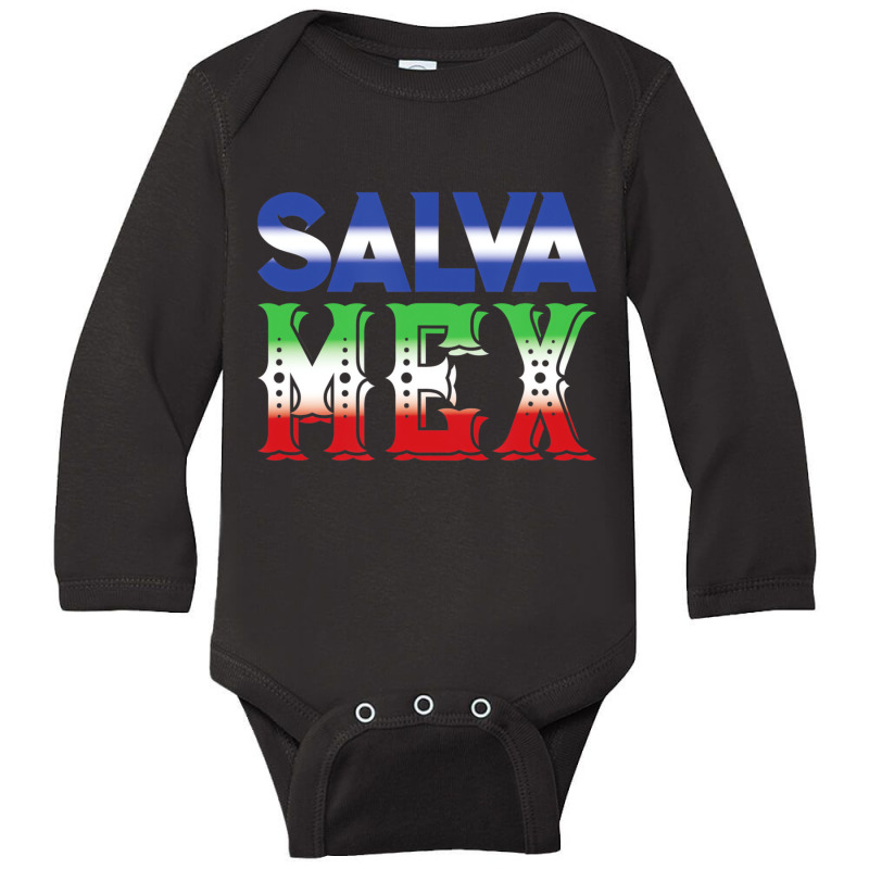 El Salvador And Mexico Colorful Heritage T Shirt Long Sleeve Baby Bodysuit by chomibe | Artistshot