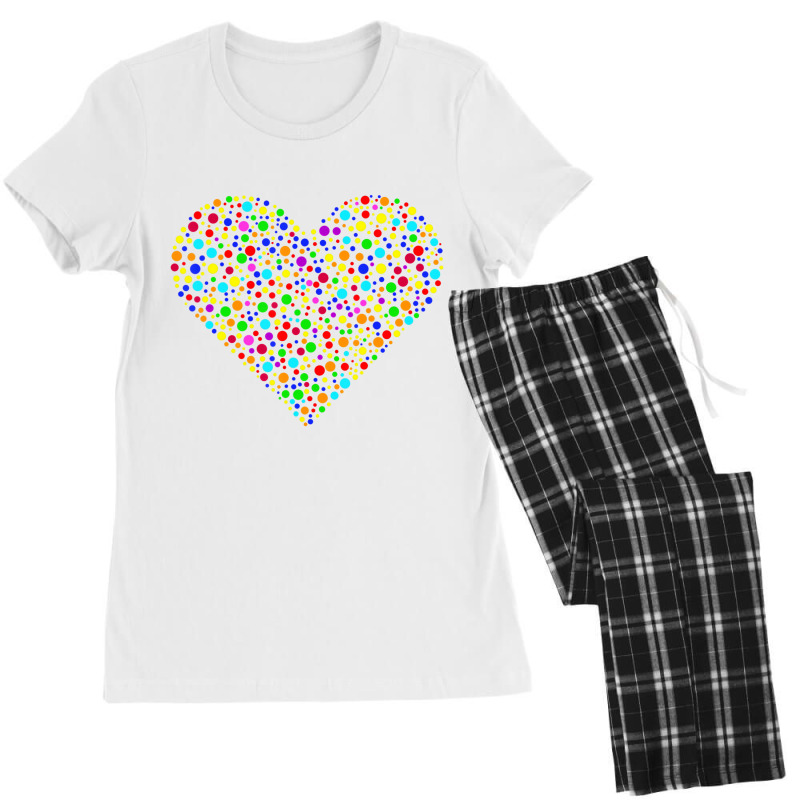 Colorful Polka Dot Heart International Dot Day Nov Women's Pajamas Set by fiddolamuf | Artistshot