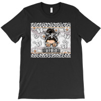 Lung Cancer Warrior Messy Bun T-shirt | Artistshot