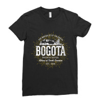 Womens Colombia Vintage Style Retro Bogotá V Neck Ladies Fitted T-shirt | Artistshot