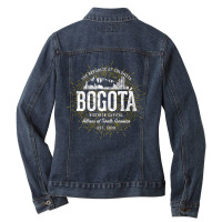 Womens Colombia Vintage Style Retro Bogotá V Neck Ladies Denim Jacket | Artistshot