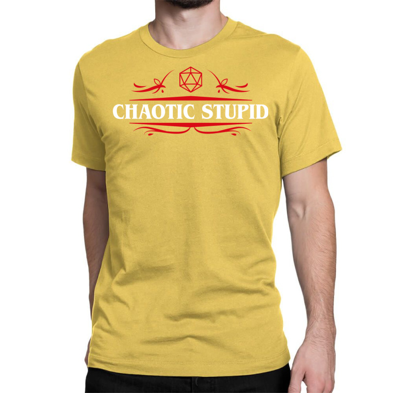 Chaotic Stupid Alignment Tabletop Rpg Addict 14 Classic T-shirt | Artistshot