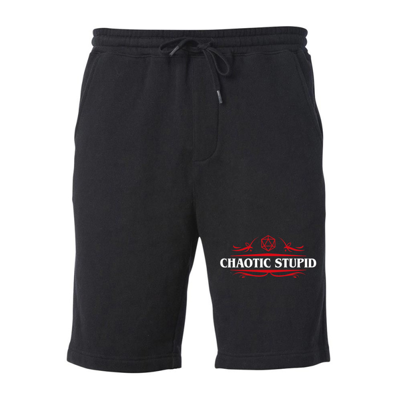 Chaotic Stupid Alignment Tabletop Rpg Addict 14 Fleece Short | Artistshot