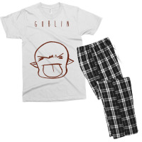 Cute Chibi Bleh Goblin Outline Men's T-shirt Pajama Set | Artistshot