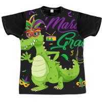 Jester Alligator Beads Mardi Gras Fat Tuesday Para Graphic T-shirt | Artistshot