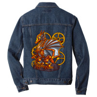 Steampunk Dragon Seahorse Mythical Creature Indust Men Denim Jacket | Artistshot