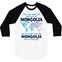 Relocation From Mongolia   Proud Girl From Mongoli 3/4 Sleeve Shirt | Artistshot