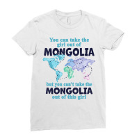 Relocation From Mongolia   Proud Girl From Mongoli Ladies Fitted T-shirt | Artistshot