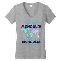 Relocation From Mongolia   Proud Girl From Mongoli Women's V-neck T-shirt | Artistshot