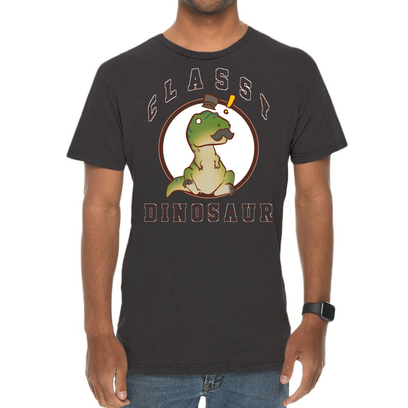 Classy Dinosaur Exclaim Vintage T-shirt | Artistshot