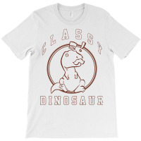 Classy Dinosaur Exclaim Outline T-shirt | Artistshot