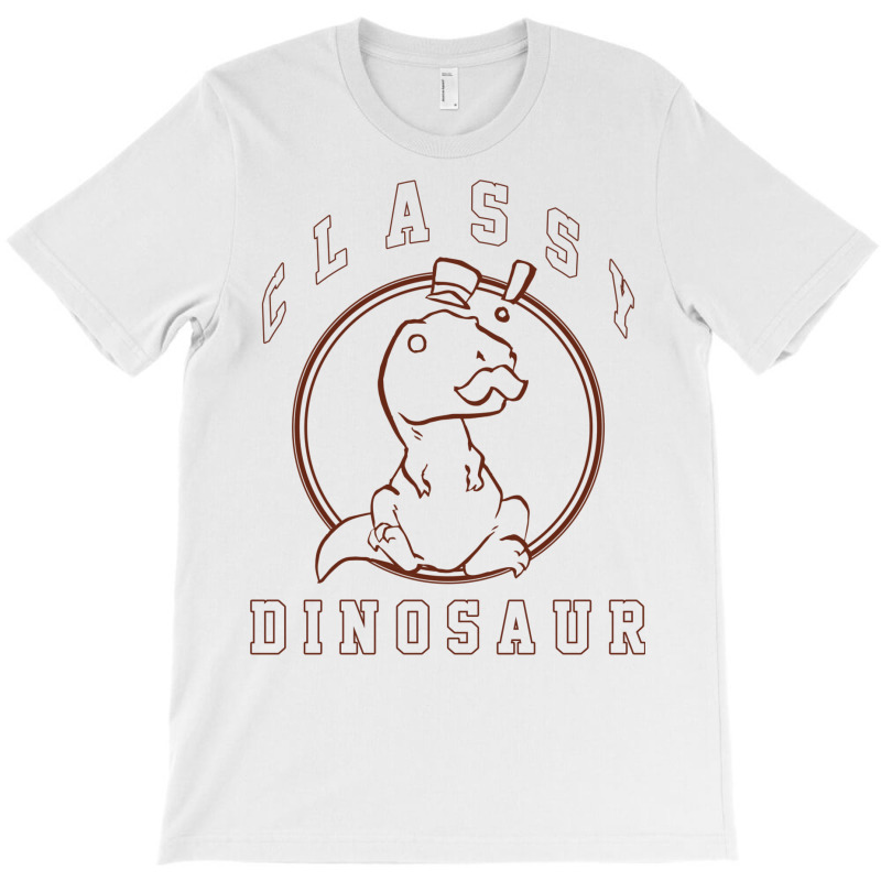 Classy Dinosaur Exclaim Outline T-shirt | Artistshot