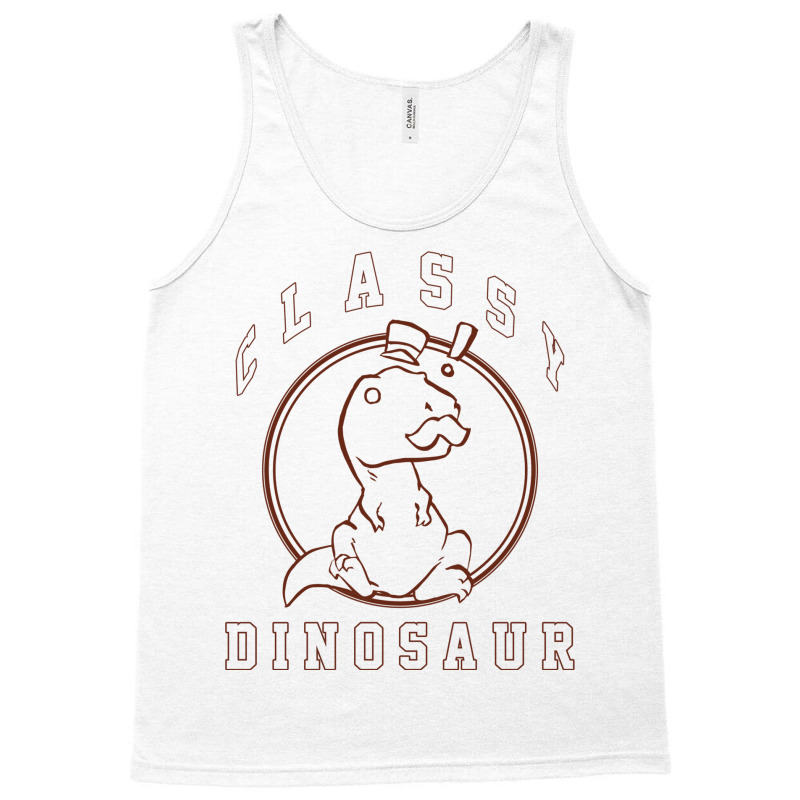 Classy Dinosaur Exclaim Outline Tank Top | Artistshot