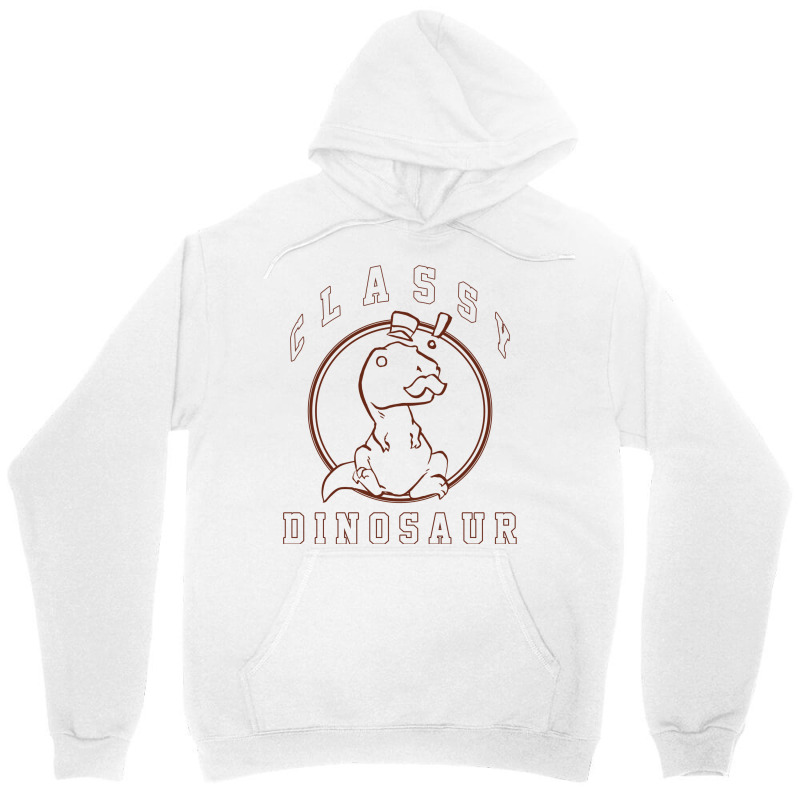 Classy Dinosaur Exclaim Outline Unisex Hoodie | Artistshot