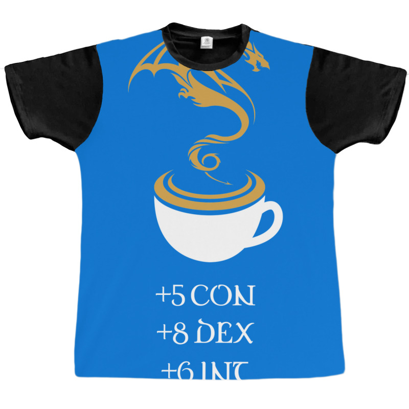 Coffee Stats Tabletop Rpg Addict 7 Graphic T-shirt | Artistshot