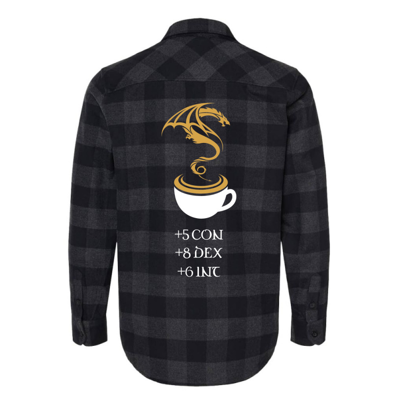 Coffee Stats Tabletop Rpg Addict 7 Flannel Shirt | Artistshot