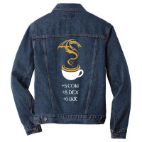 Coffee Stats Tabletop Rpg Addict 7 Men Denim Jacket | Artistshot