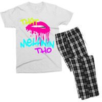 That Melanin Tho Dripping Kiss Melanin Bright Colo Men's T-shirt Pajama Set | Artistshot