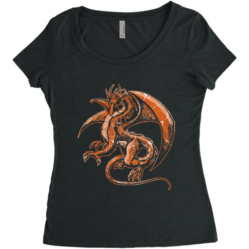 Fantasy Dragon Middle Ages Women's Triblend Scoop T-shirt by spreesgomez | Artistshot