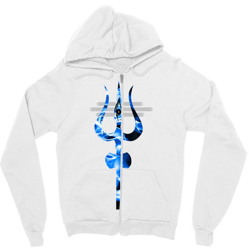 Lord Shiva Divine Trishul Tshirt Zipper Hoodie by bonne | Artistshot