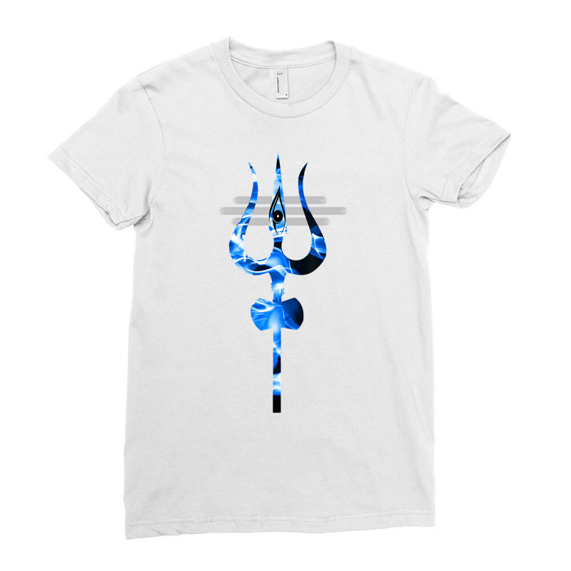 Lord Shiva Divine Trishul Tshirt Ladies Fitted T-Shirt by bonne | Artistshot