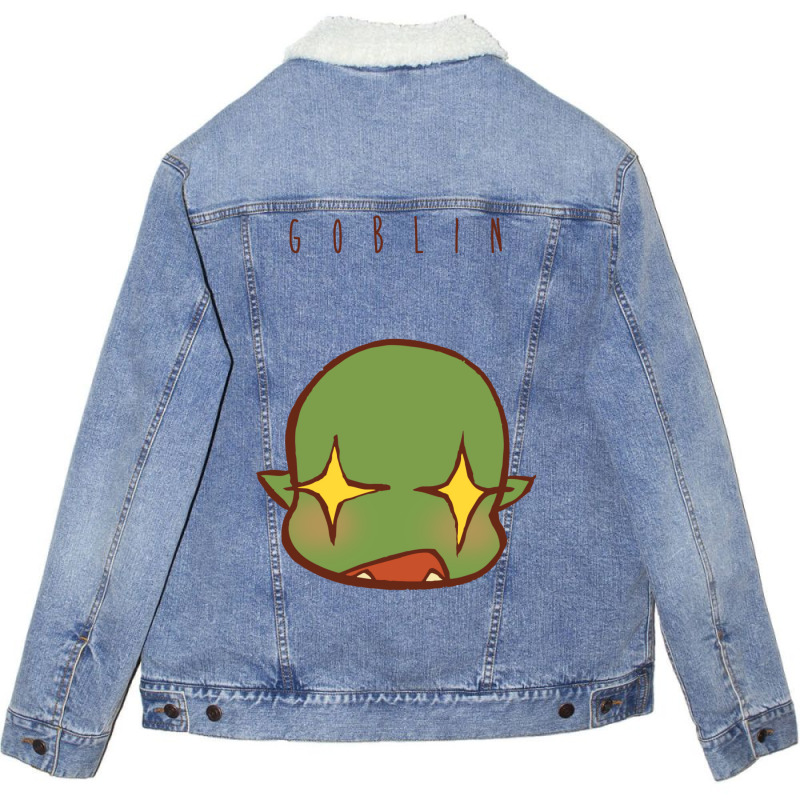 Cute Chibi Glare Goblin Unisex Sherpa-lined Denim Jacket | Artistshot