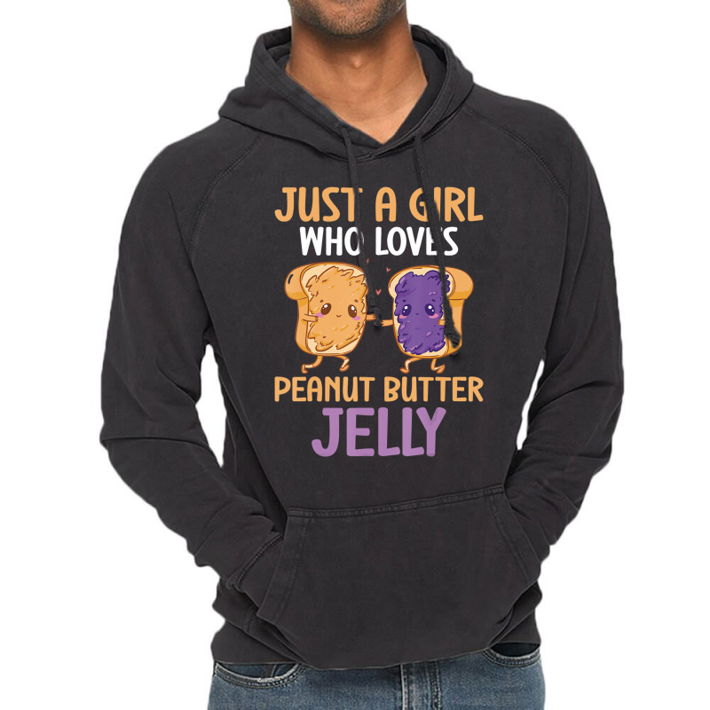 Peanut Butter And Jelly Girl Who Loves Peanut Butt Vintage Hoodie | Artistshot