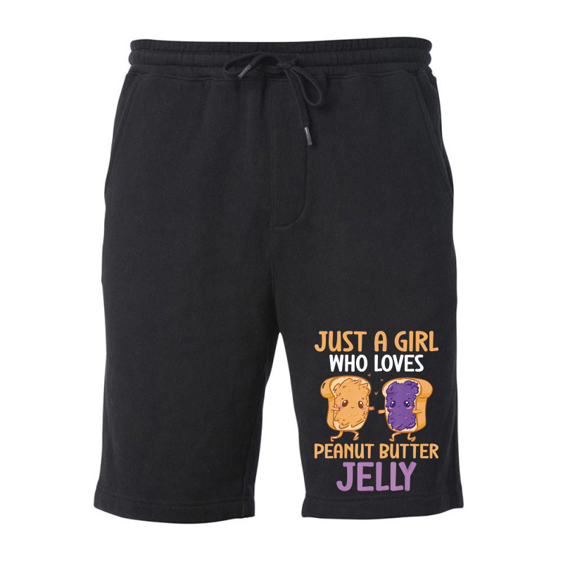 Peanut Butter And Jelly Girl Who Loves Peanut Butt Fleece Short | Artistshot