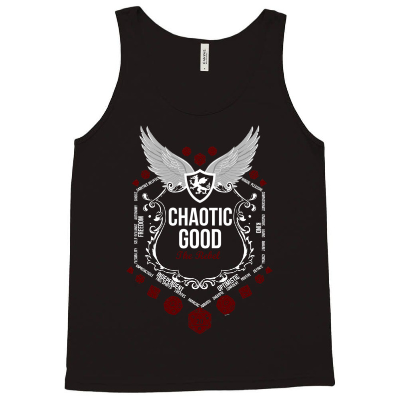 Chaotic Good   Black Alignment Series Tank Top by masfiaano4 | Artistshot