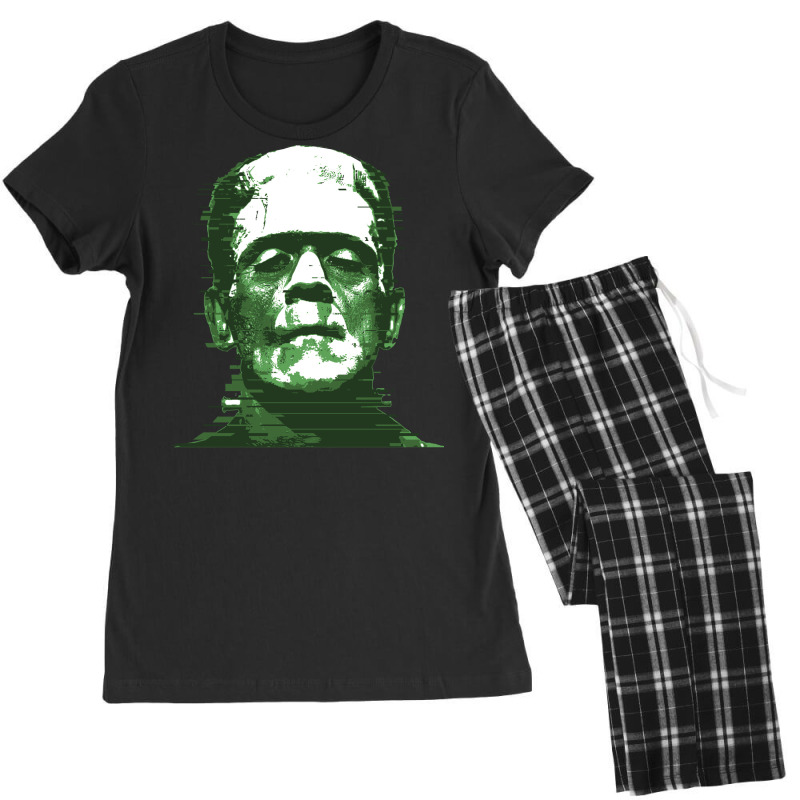 3d Printed Retro Frankenstein Glitch Remix Graphic Women's Pajamas Set by mandilliibeko | Artistshot