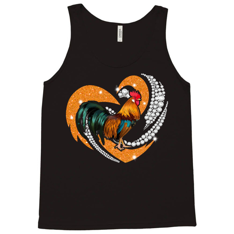 Chicken Diamond Heart Shape Tank Top by masfiaano4 | Artistshot