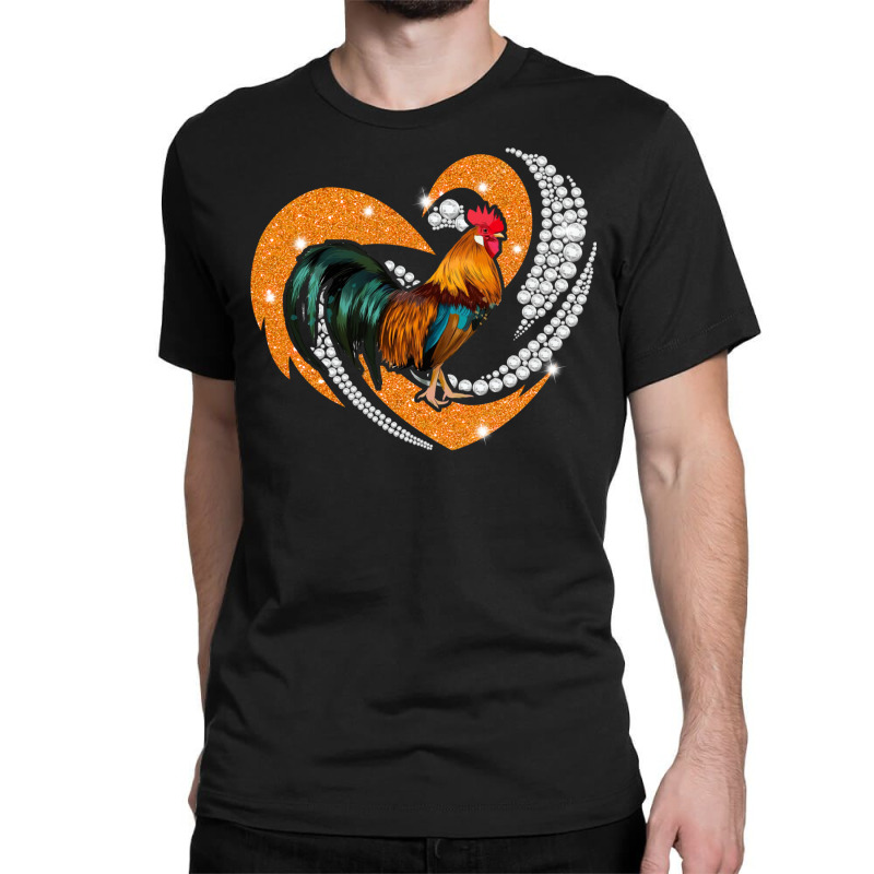 Chicken Diamond Heart Shape Classic T-shirt by masfiaano4 | Artistshot