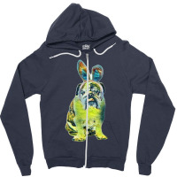 English Bulldog Sitting Again Zipper Hoodie | Artistshot