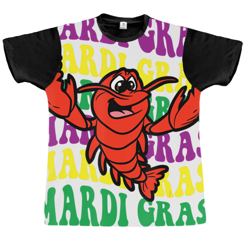 Crawfish Mardi Gras Retro Mudbug Carnival Parade C Graphic T-shirt by scrabeck | Artistshot