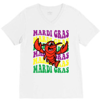 Crawfish Mardi Gras Retro Mudbug Carnival Parade C V-neck Tee | Artistshot