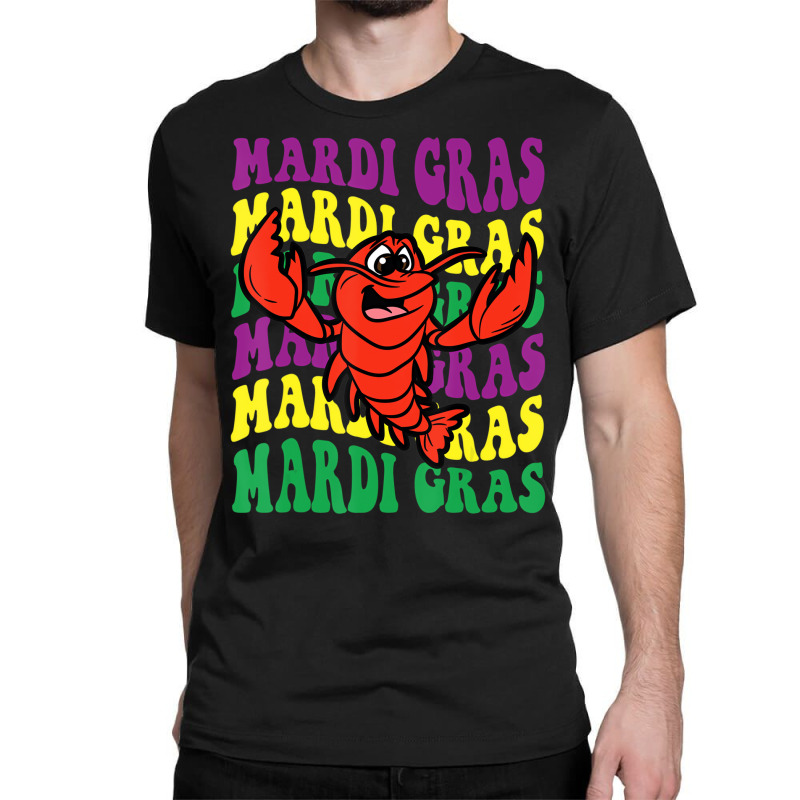 Crawfish Mardi Gras Retro Mudbug Carnival Parade C Classic T-shirt by scrabeck | Artistshot