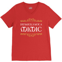 Definitely Not A Mimic Tabletop Rpg Addict 25 V-neck Tee | Artistshot