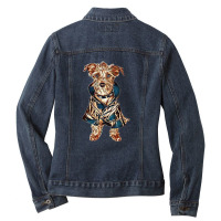 A Small Terrier Mixed Breed D Ladies Denim Jacket | Artistshot