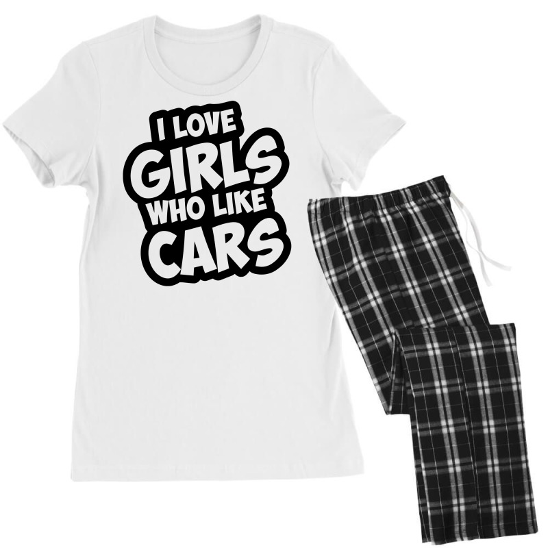 I Like Girls Who Like Cars For White Women's Pajamas Set | Artistshot