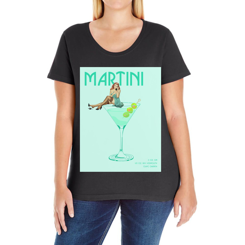 The Martini Cocktail Ladies Curvy T-Shirt by robertramirez | Artistshot