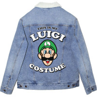 This Is My Luigi Costume Unisex Sherpa-lined Denim Jacket | Artistshot