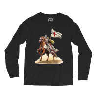 Knights Templar On A Horse Flag Deus Vult Crusader Long Sleeve Shirts | Artistshot