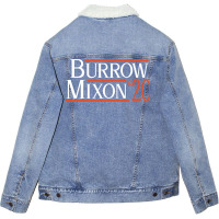 Cincinnati Football Burrow Mixon 20 Unisex Sherpa-lined Denim Jacket | Artistshot