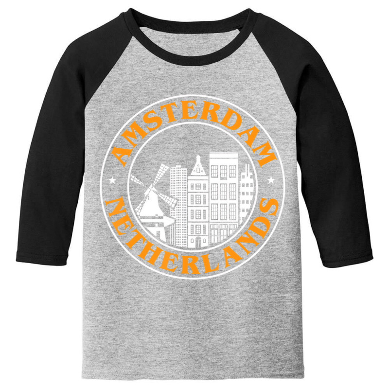 Holland Amsterdam Skyline Amsterdam Netherlands T Youth 3/4 Sleeve | Artistshot