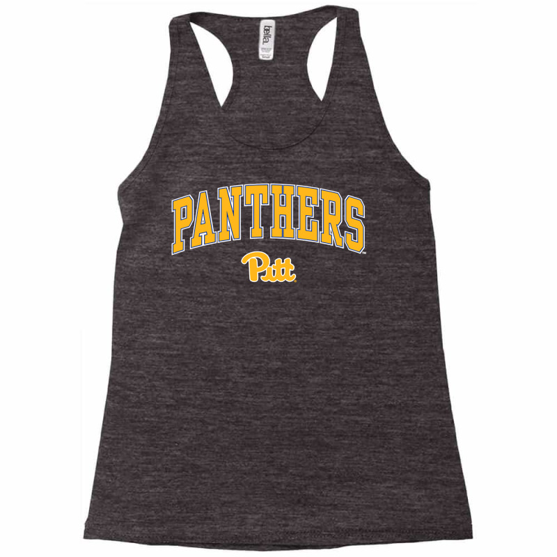 Pittsburgh Panthers Arch Over Black Officially Lic Racerback Tank by coyagota | Artistshot