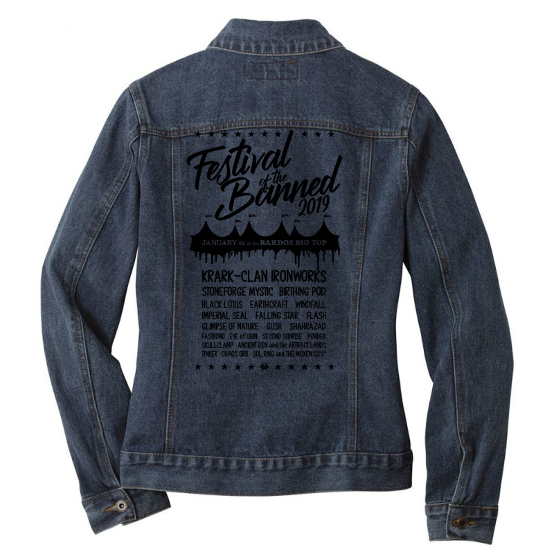 Festival Of The Banned 2019   Light Theme Ladies Denim Jacket by wronazeinerl | Artistshot